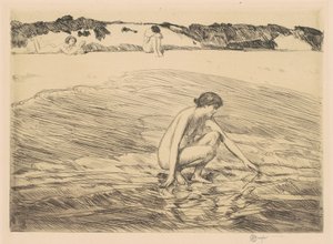 満潮、モントーク、1922年。 作： Frederick Childe Hassam