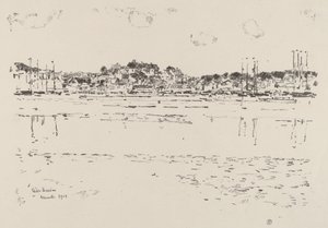 インナーハーバー、c。 1918年。 作： Frederick Childe Hassam