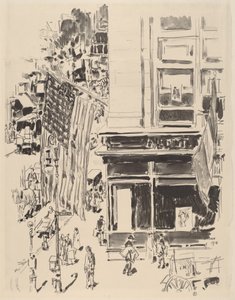 ラファイエット通り、1918年。 作： Frederick Childe Hassam