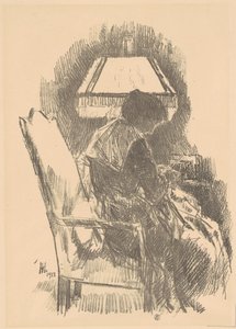 ミセス・ハッサム・ニッティング・ラージ、1918年。 作： Frederick Childe Hassam