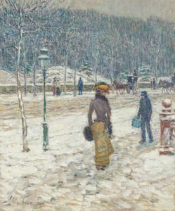 ニューヨーク・ストリート、1902年。 作： Frederick Childe Hassam