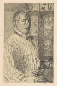 自画像、1916 年。 作： Frederick Childe Hassam