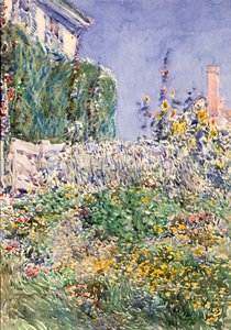 サクスターズ ガーデン、1892 年。 作： Frederick Childe Hassam