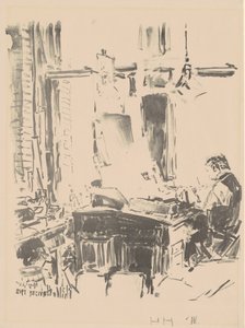 リトグラファー、1918年。 作： Frederick Childe Hassam