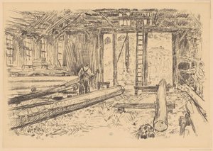 スパーショップ、グロスター、1918年。 作： Frederick Childe Hassam