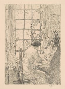 ライティングデスク、1915年。 作： Frederick Childe Hassam