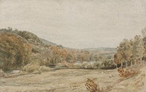 デヴォン州エンドスリー近くのテイマー川 作： Frederick Christian Lewis the Elder