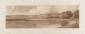 Näkymä Belle Vuelle ja Pont de Sevelle otettu terassilta lähellä Pont de St. Cloudia 1802; Kilpi 13 Näkymät Pariisissa, Emanuel Volume jäljitys levystä B1981.25.2622 作： Frederick Christian Lewis the Elder