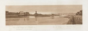 1803 年にコンコルド橋から撮影した Chaillot & C. の村の眺め。 パリの景色からのプレート 17、プレート B1981.25.2626 のエマニュエル ボリューム トレース 作： Frederick Christian Lewis the Elder
