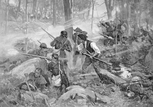 キングス・マウンテンの戦い、1780年10月7日（リトグラフ