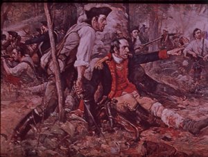 1777年のオリスカニーの戦い、1930年頃（カラーリトグラフ 作： Frederick Coffay (after) Yohn