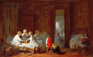 真夜中のごちそう、1866 作： Frederick Daniel Hardy