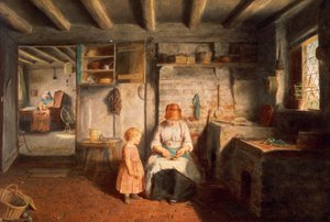 夕食の準備、1854年（パネル）