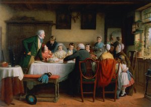 結婚式の朝食 作： Frederick Daniel Hardy