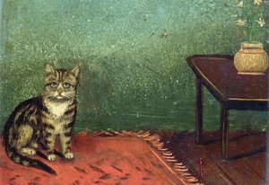 猫はマットの上に座った 作： Frederick French