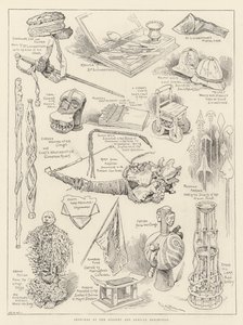 スタンレーとアフリカの展覧会でのスケッチ 作： Frederick George Kitton