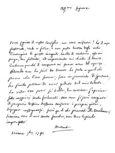 ヴォルフガングアマデウスモーツァルトによる手紙、1791年1865年。 作： Frederick George Netherclift