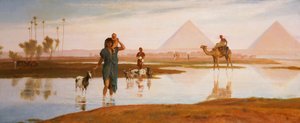 ナイル川のオーバーフロー、ピラミッド 作： Frederick Goodall