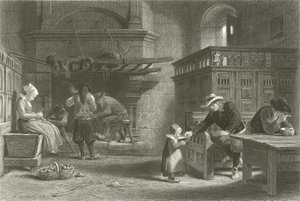 家庭的な食事、ブルターニュ 作： Frederick Goodall