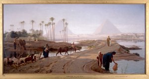 「ナイル川の沈下」、1873 年 作： Frederick Goodall