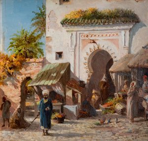1880年、タンジールにて。 作： Frederick Henry Howard Harris