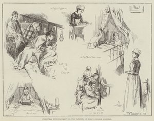 キングスカレッジ病院の患者へのクリスマスエンターテイメント 作： Frederick Henry Townsend