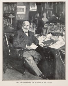 国家の事業を行うエドワード7世 作： Frederick Henry Townsend
