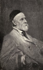 ジョンフレデリックワッツの肖像画。ホリーヤーの写真の後にT.ジョンソンが刻んだ、「The Century Illustrated Monthly Magazine」（1883年5月〜10月） 作： Frederick Hollyer