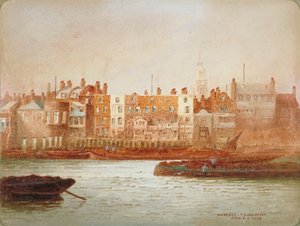 ライムハウスの波止場、ロンドン、c1850 作： Frederick J Goff