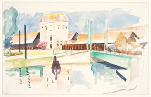 橋と建物 作： Frederick James Porter
