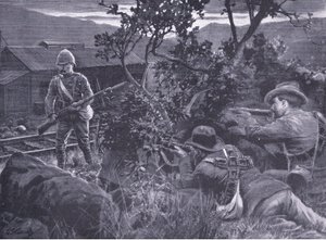 退化した戦争：プレトリア後からのセントリーズを狙撃するボーアーズ：ゲリラ戦争ハームズワースブロスリミテッド発行、1901