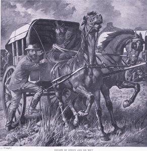 シュタインとデウィットの脱出、プレトリア後のイラスト：ゲリラ戦争、1902