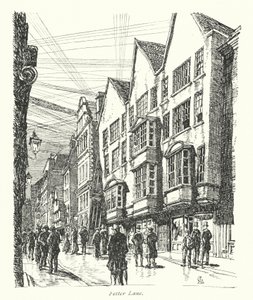 ロンドンフェッターレーン（カラーリトグラフ） 作： Frederick Landseer Maur Griggs
