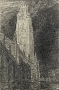 1924年の「ボストンのセントボトルフ」の習作 作： Frederick Landseer Maur Griggs