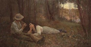 フルート奏者 作： Frederick McCubbin