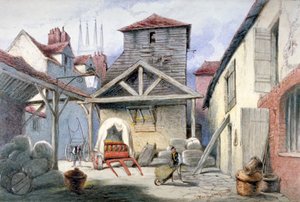 ローズ インの中庭、ファリンドン ストリート、シティ オブ ロンドン、1838 年。