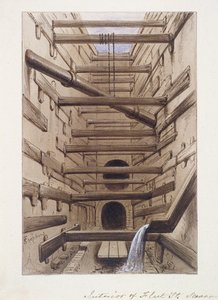 フリートストリート、ロンドン、1845 作： Frederick Napoleon Shepherd