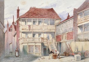 フレンチ ホルン タバーンの眺め、ホルボーン、ロンドン、1840 年