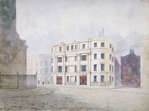 1850年、シティ・オブ・ロンドン、キング・ウィリアム・ストリートの西端の南側の眺め