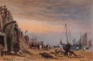 ブライトンビーチ、ヘイズ晴れ、c1820 作： Frederick Nash