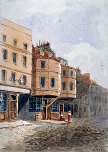 オリバー・クロムウェルの家の眺め、クレメンツ・レーン、ウェストミンスター、ロンドン、c1840 作： Frederick Nash