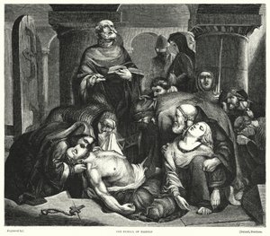 ハロルドの埋葬」（版画 作： Frederick Richard Pickersgill