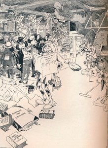 賢い漫画家の財産室、c1890 作： Frederick Richardson