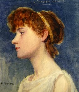 A Grecian Maiden, c.1890 (水彩・紙) 作： Frederick Stead
