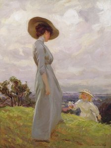 丘の中腹に登る 作： Frederick Stead