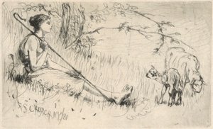 羊飼いの少女 作： Frederick Stuart Church