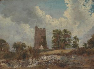 教会のある風景 作： Frederick W. Watts