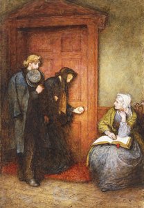 病人のドアで、 作： Frederick Walker