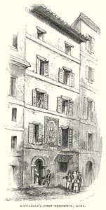 ラファエルの最初の住居、ローマ（エングレービング 作： Frederick William Fairholt