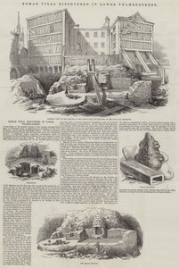 ローワーテムズ通りでローマ時代の別荘が発見された 作： Frederick William Fairholt